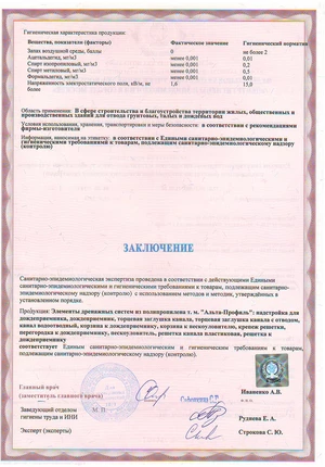 Гигиеническая экспертиза Русдекор