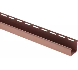 Планка "J - trim" Альта-Профиль красно-коричневая Т-15 - 3,00м "BH"
